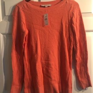 Loft salmon textured sweater.  NWT